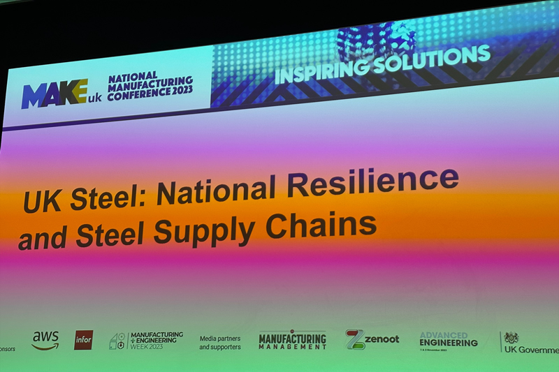 UK Steel Presentation At NMC 2023 - National Resilience & Steel Supply Chains 
